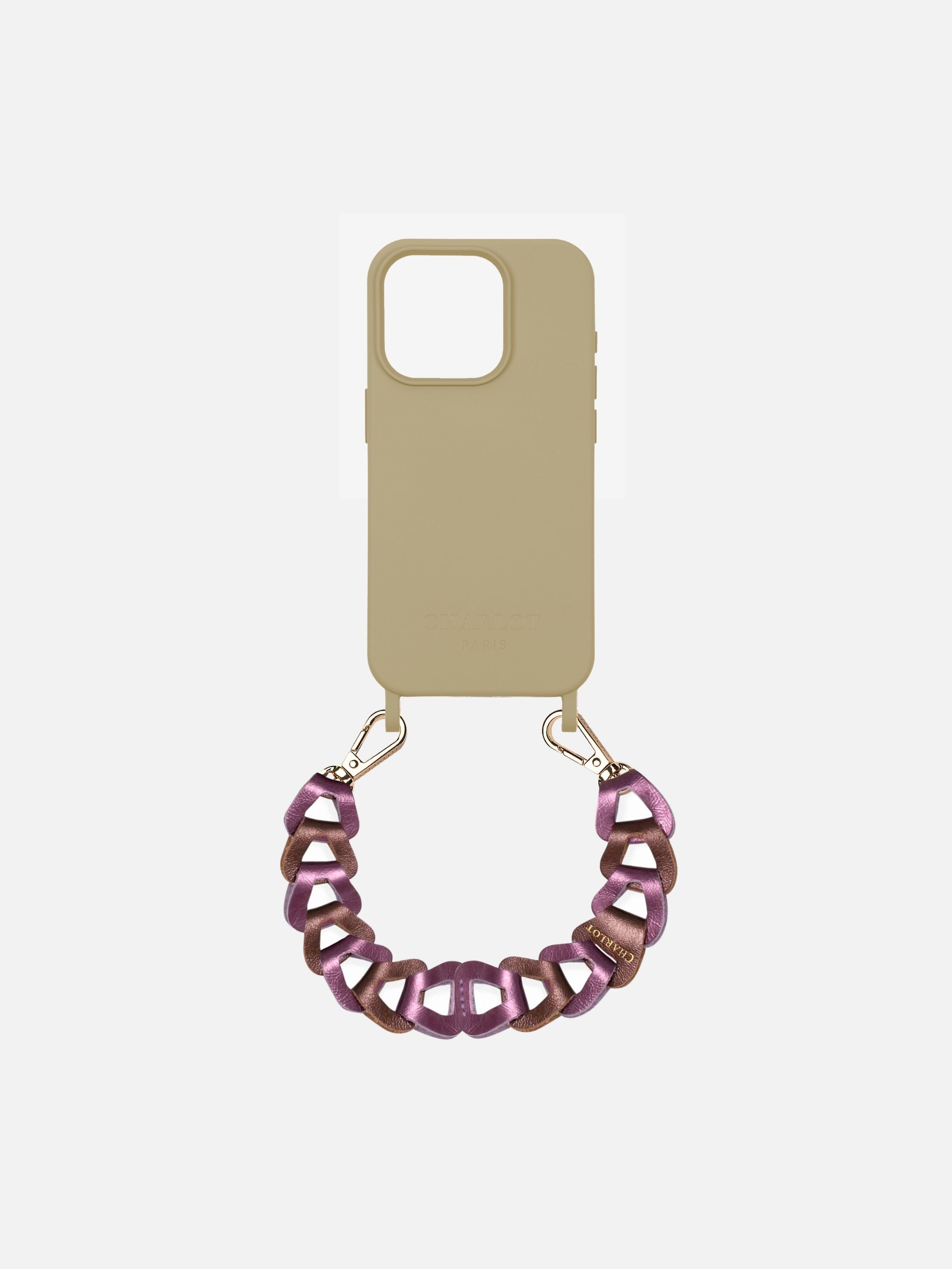 Bandoulières Mel Cuir Irisé Court