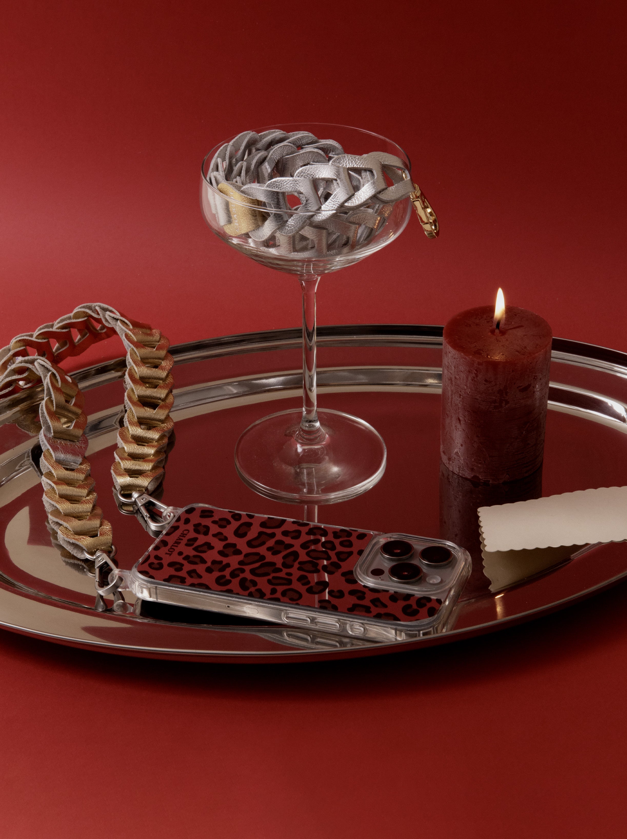 Bandoulières Mel Cuir Irisé Long