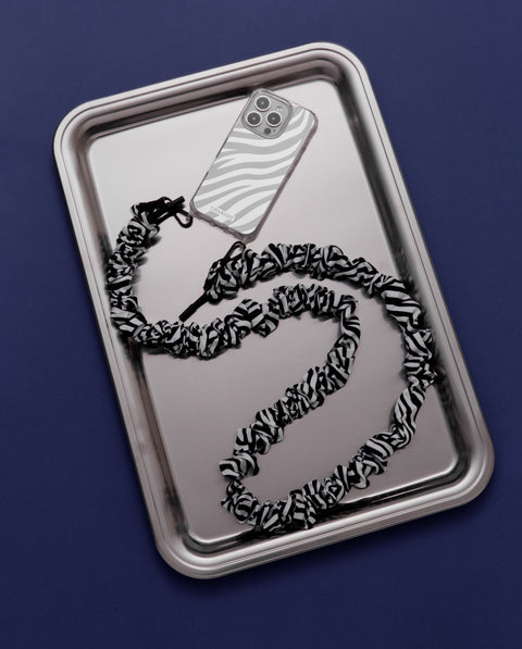 Zebra Mirror Case + Long Zebra Leather Mel