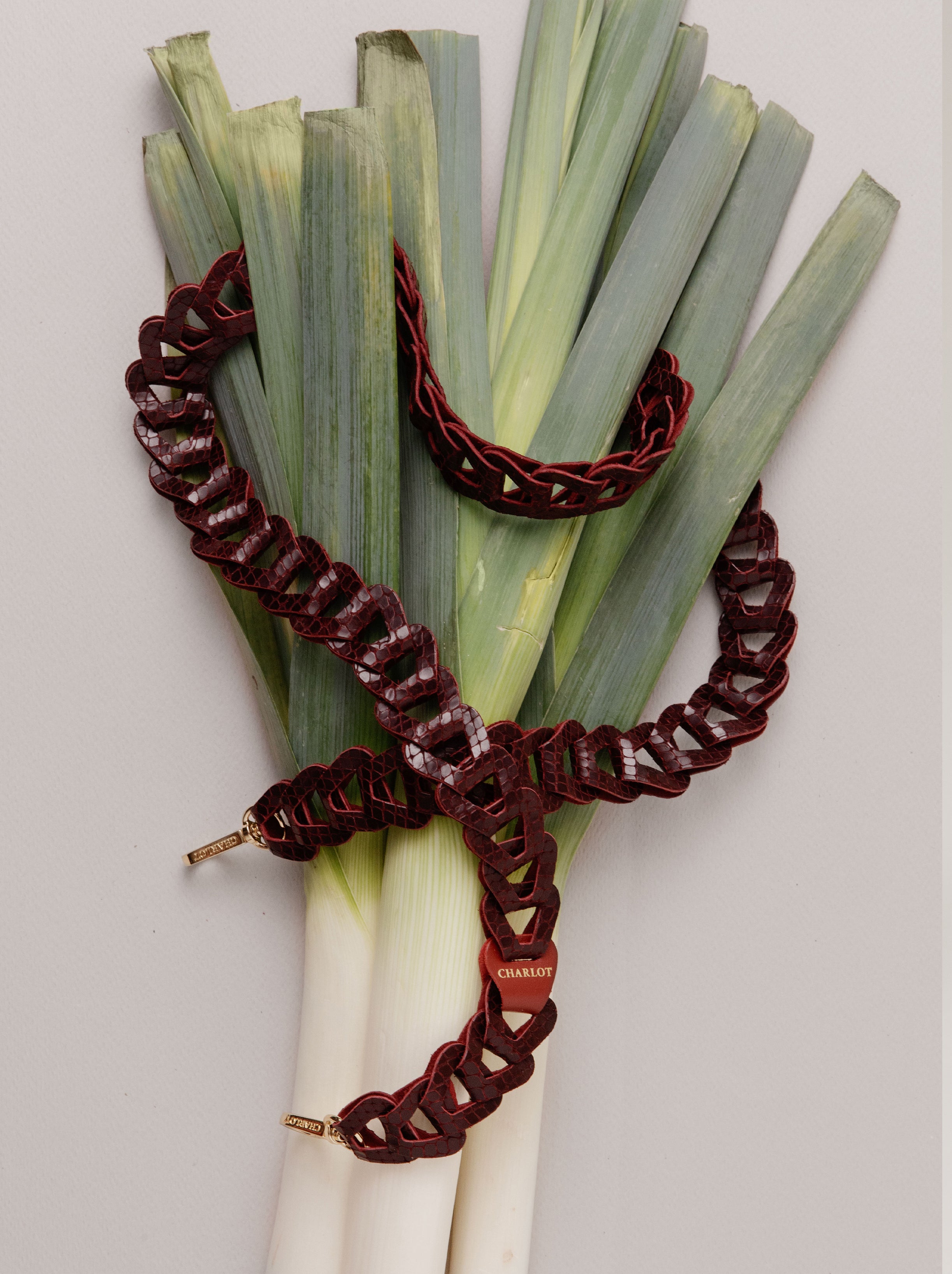 Bandoulières Mel Cuir Reptile Long