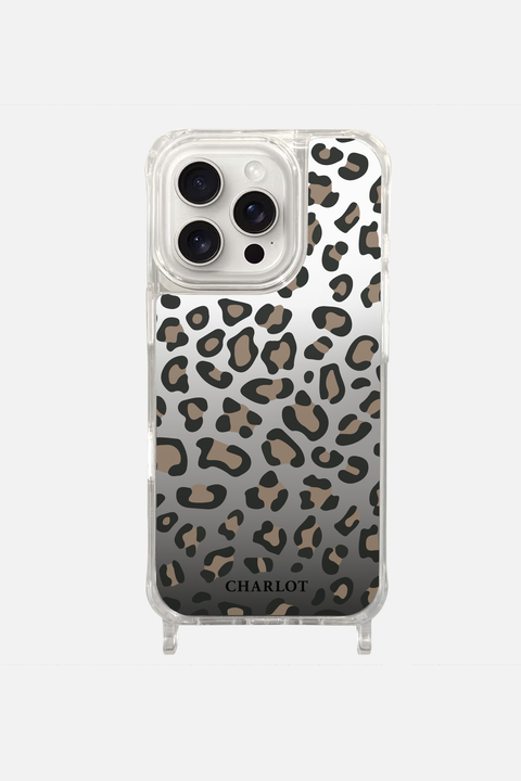 Coque Cordon Miroir Léopard Magsafe iPhone