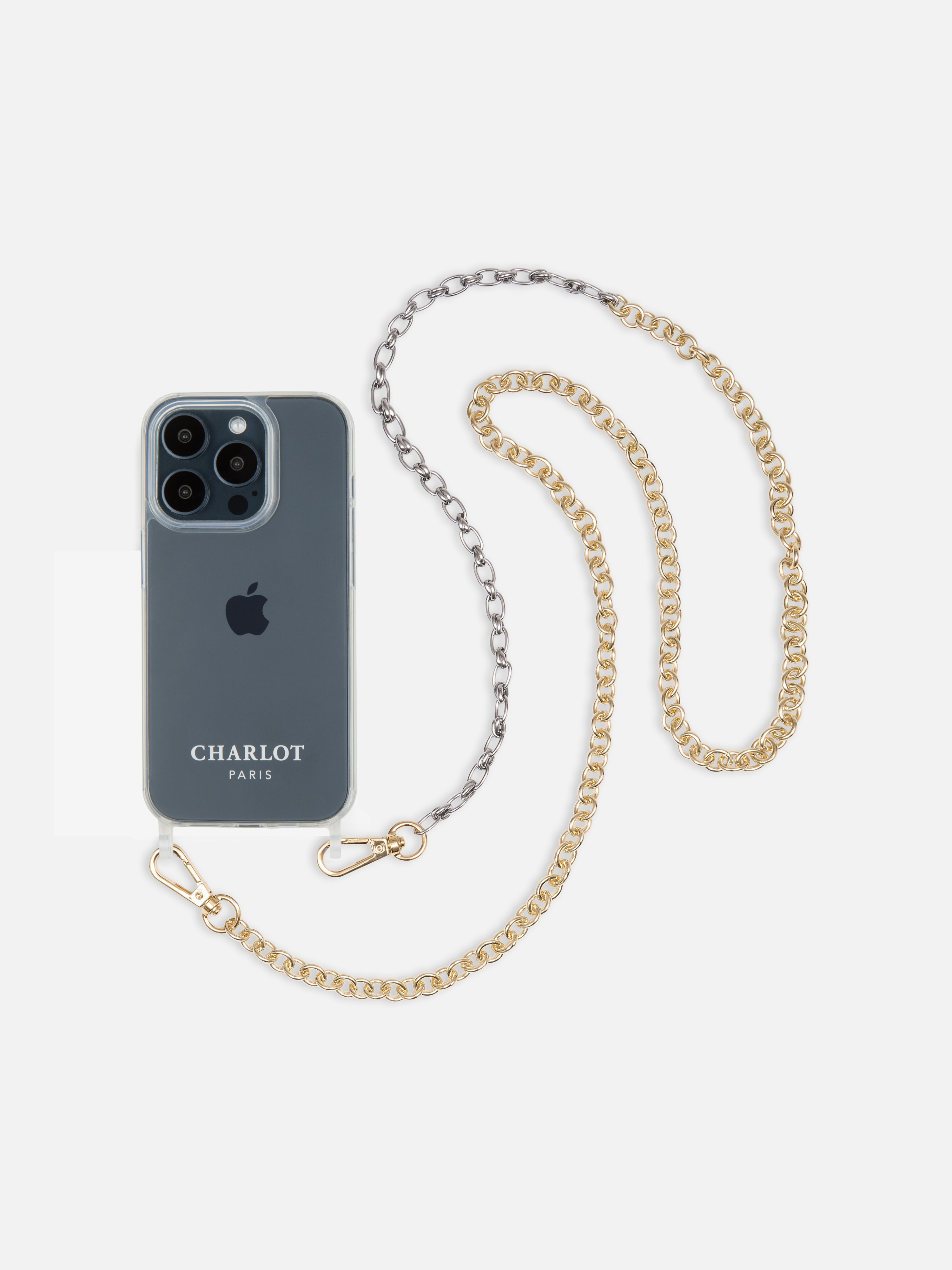 Coque Clear + Chaîne Julia Argent / Doré