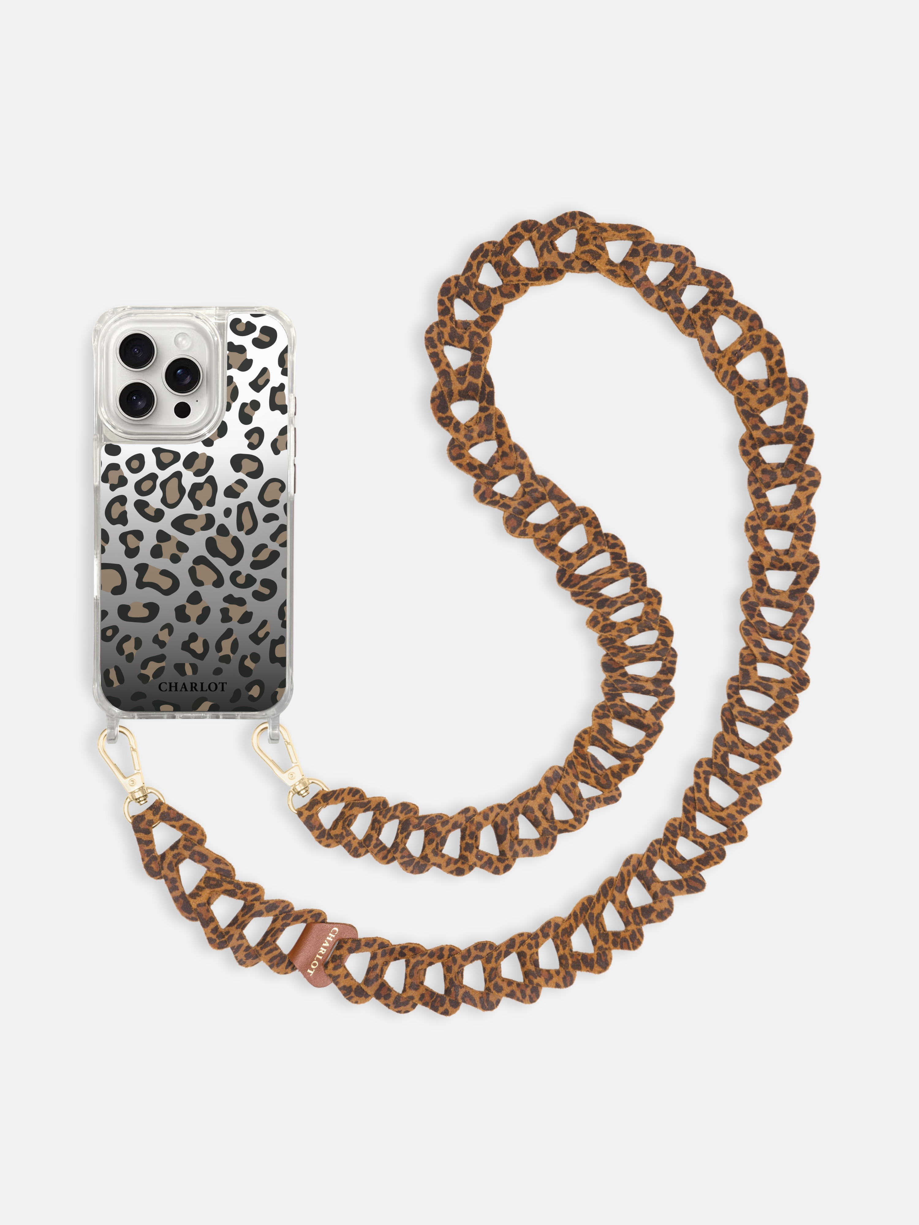 Coque Léopard + Mel Cuir Long Léopard Clair