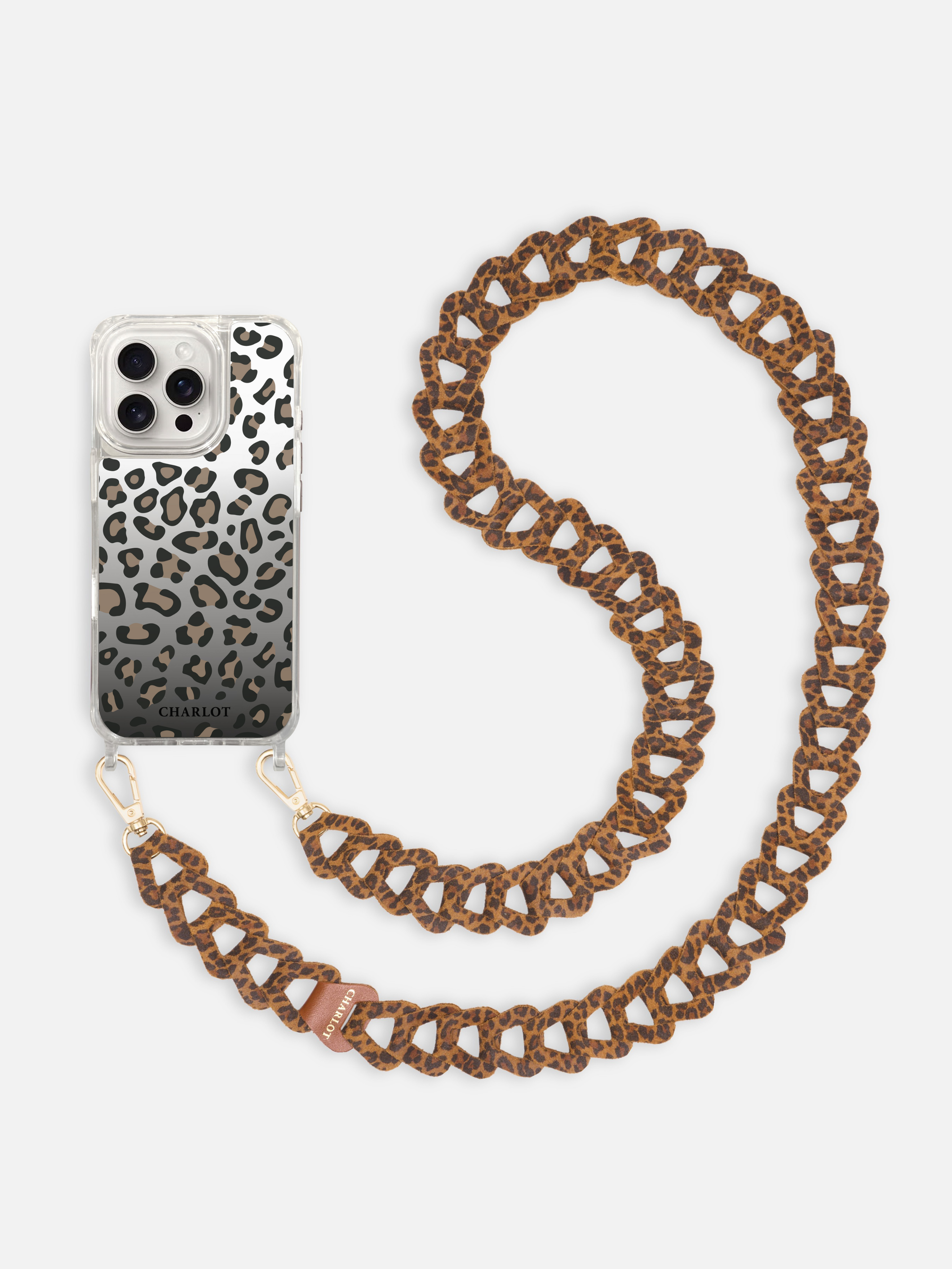 Coque Léopard + Mel Cuir Long Léopard Clair