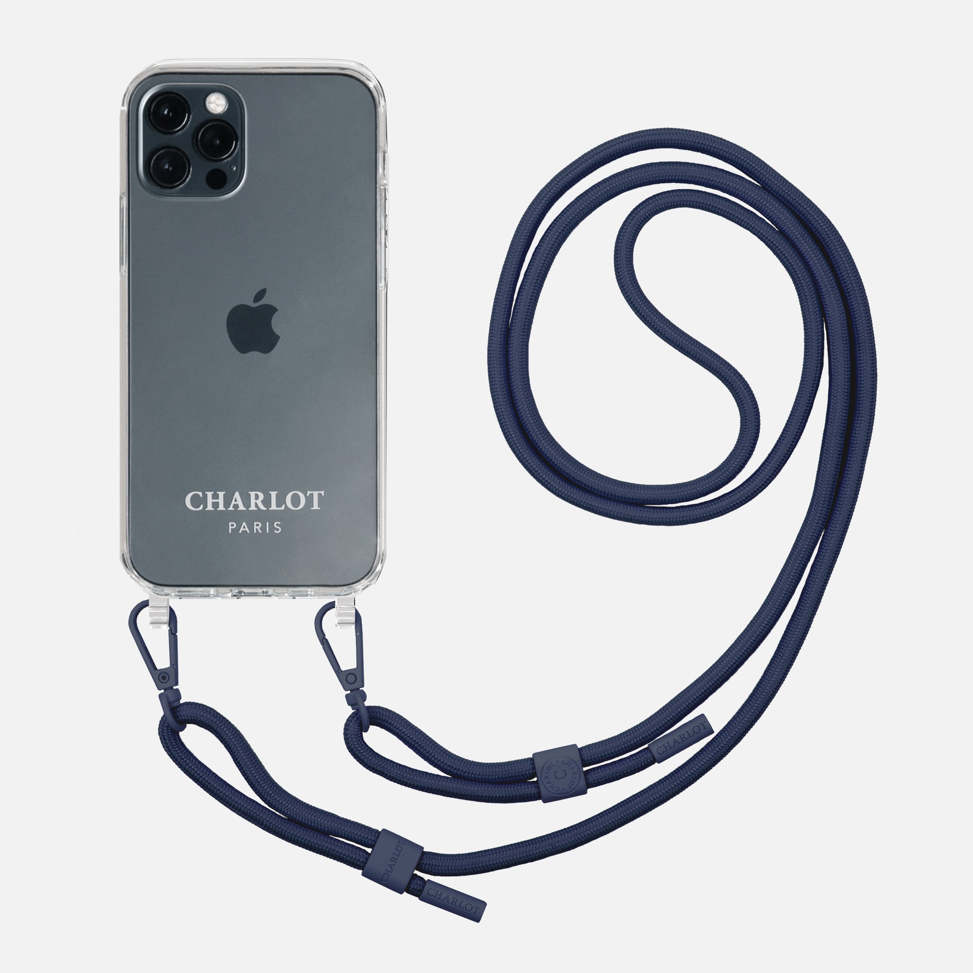Shell Clear + Cord Navy Blue 