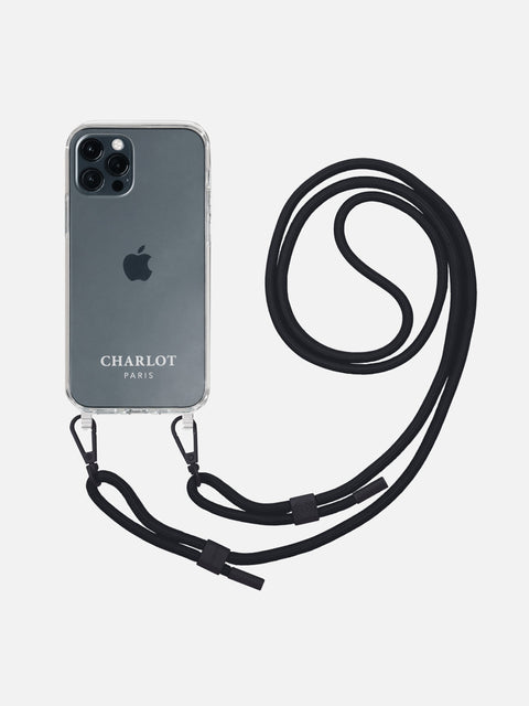 Coque Clear + Cordon Noir