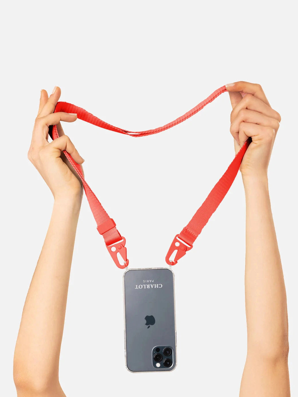 Coque Clear + Lanière Red