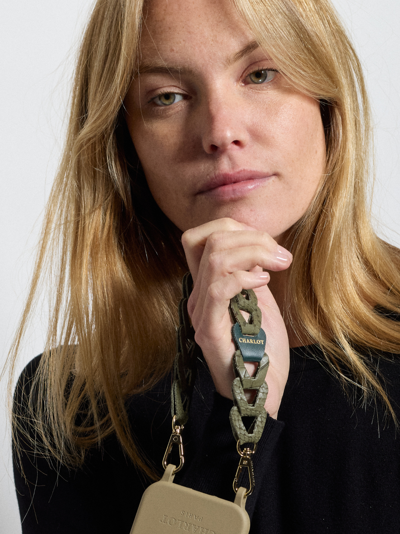 Bandoulières Mel Cuir Reptile Court