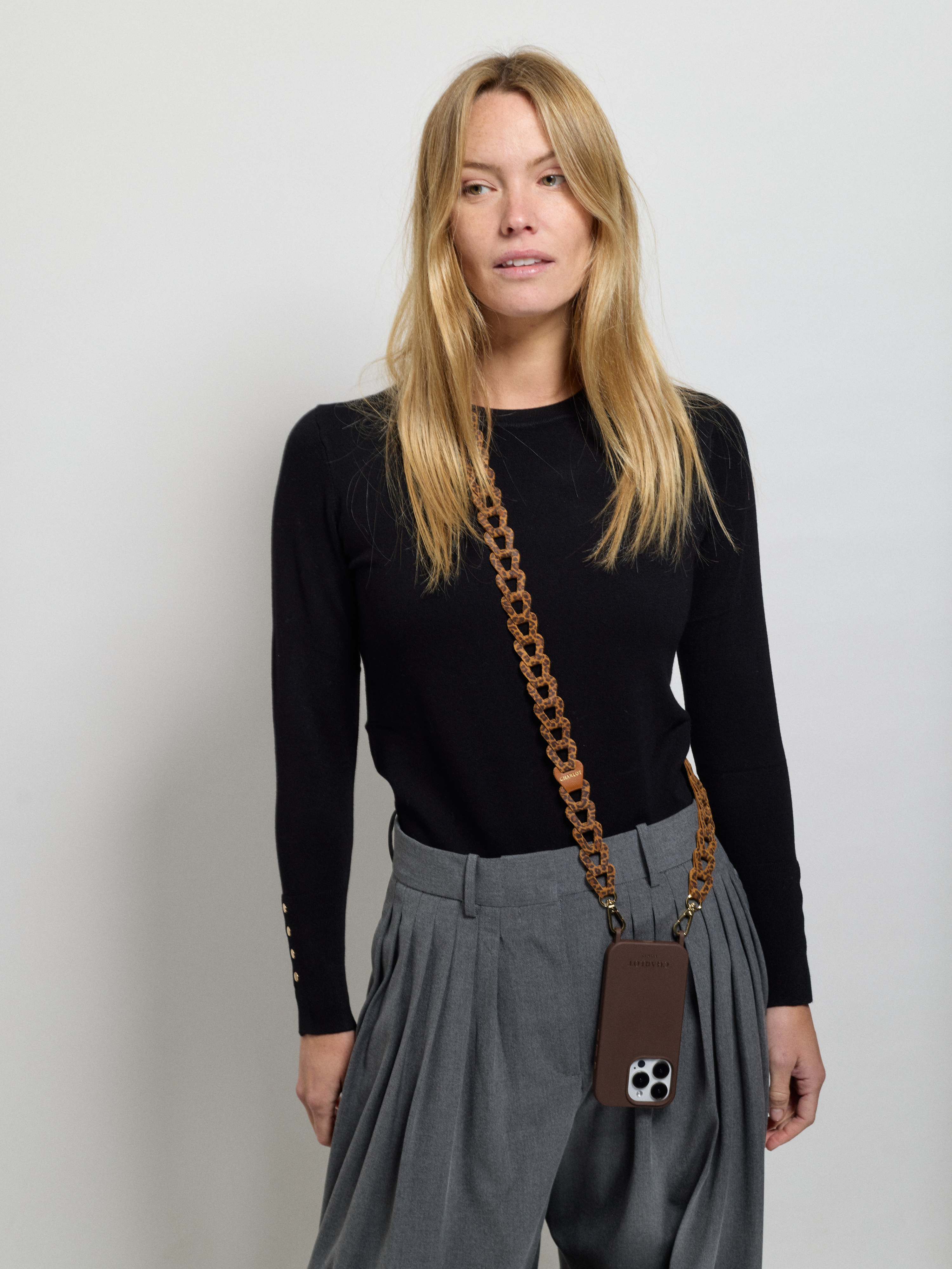 Coque Léopard + Mel Cuir Long Léopard Clair