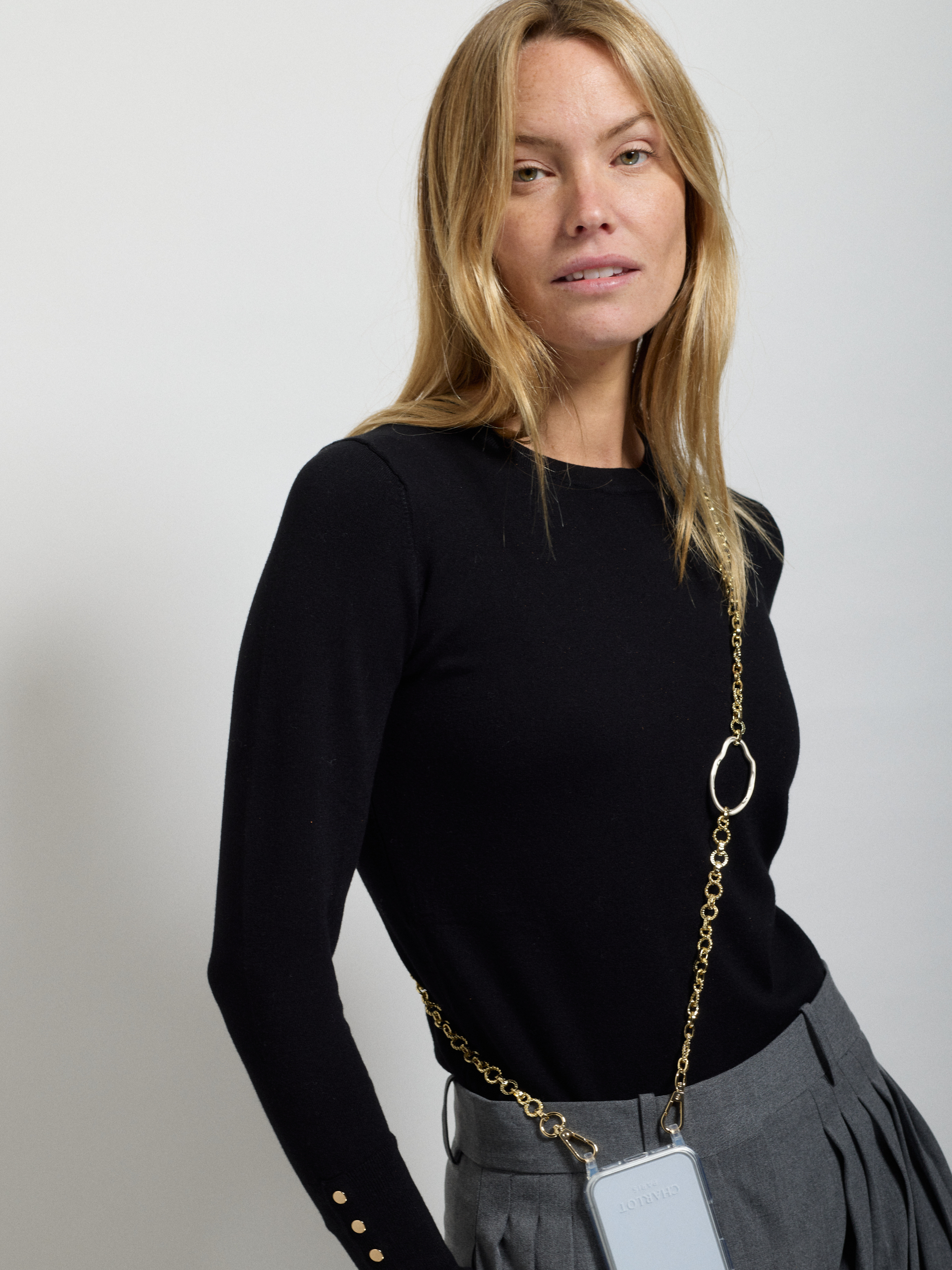 Coque Clear + Chaîne Dalia Or