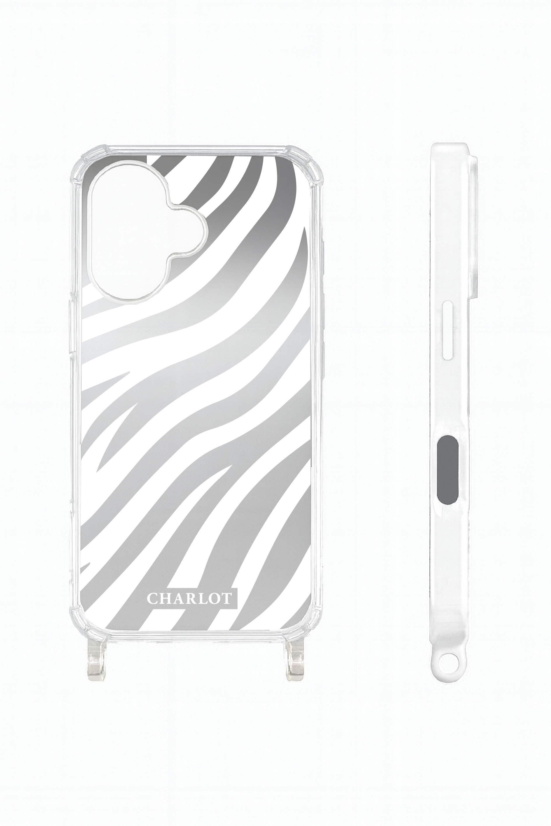 Coque Cordon Miroir Zèbre Magsafe iPhone