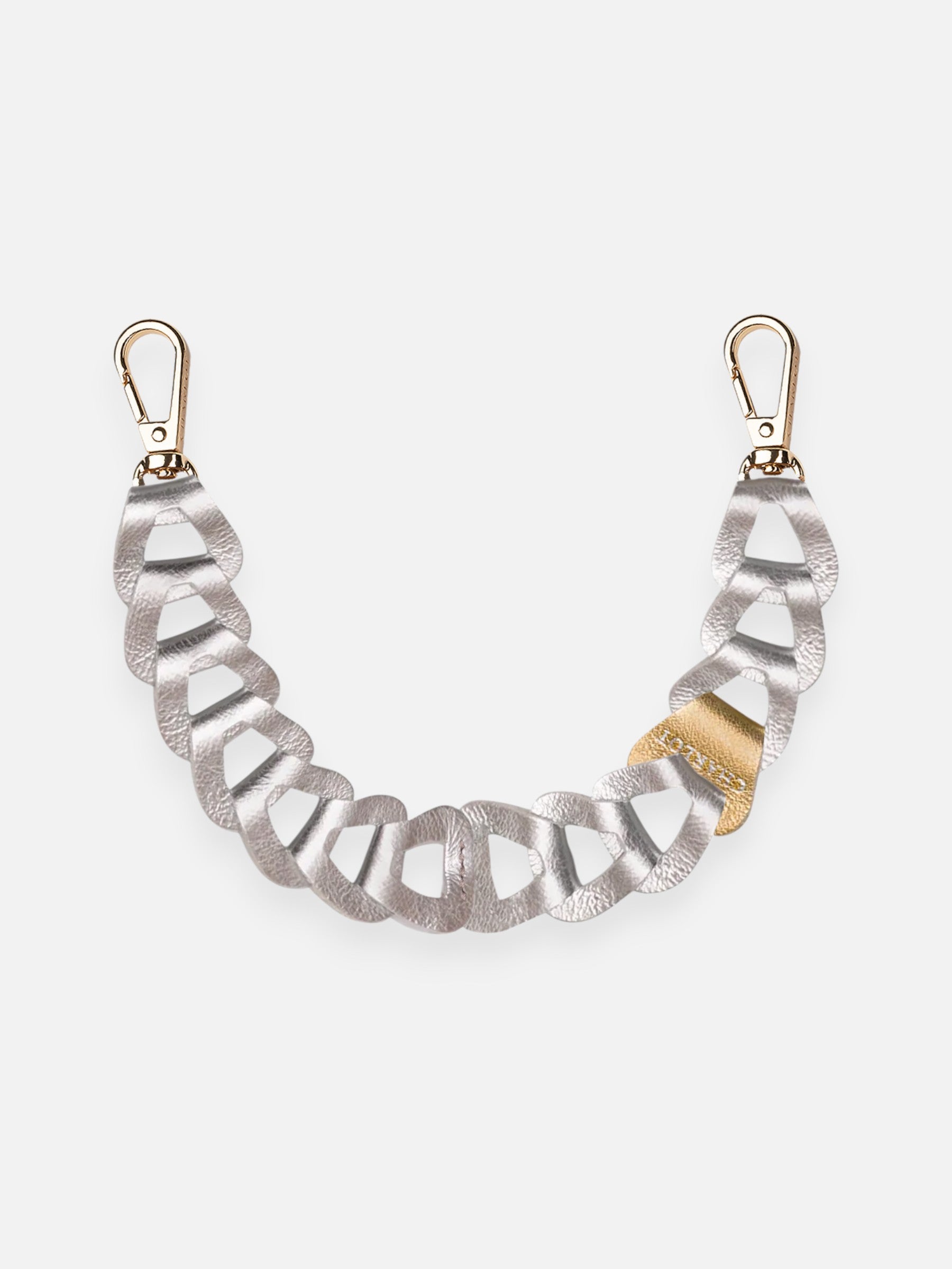 Mel Cuir Irisé Court Chrome