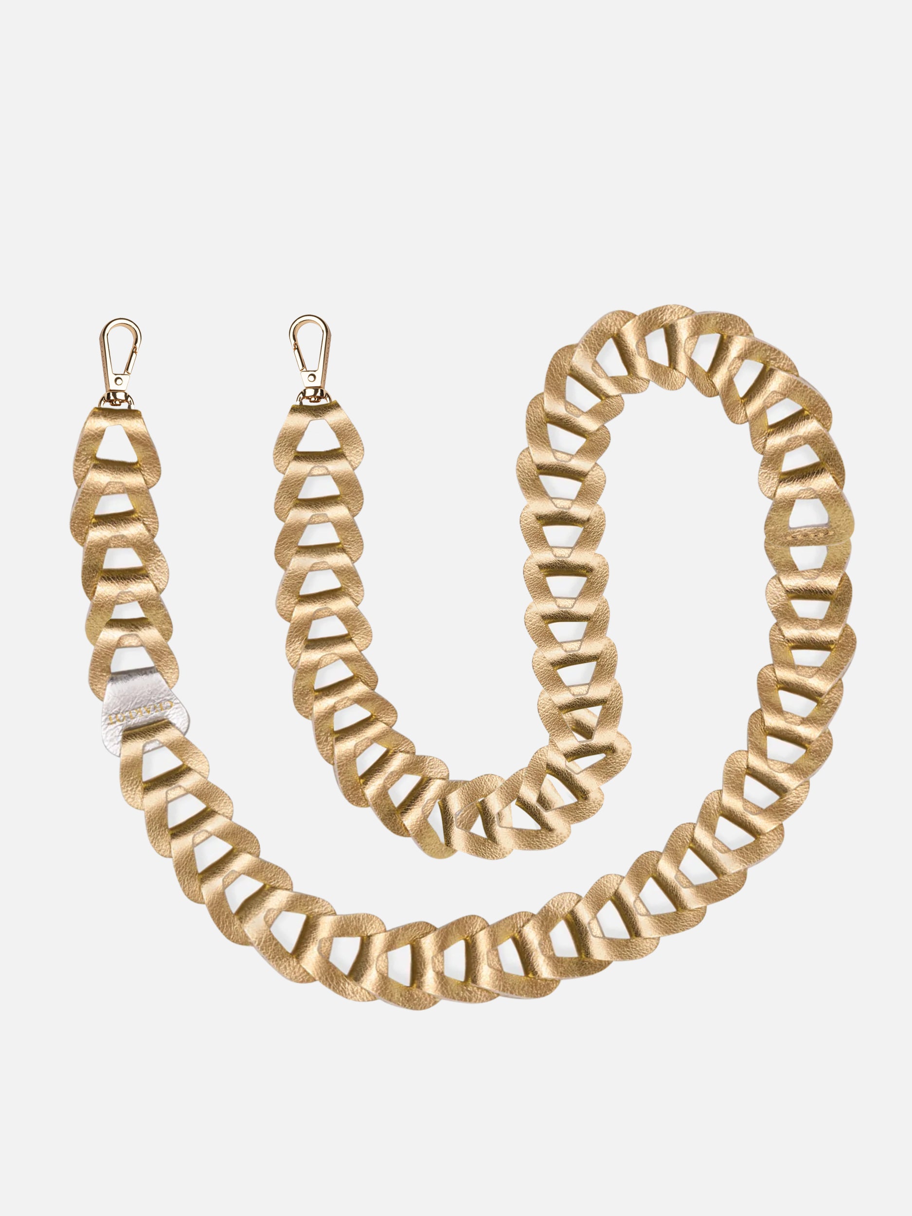 Mel Cuir Irisé Long Or