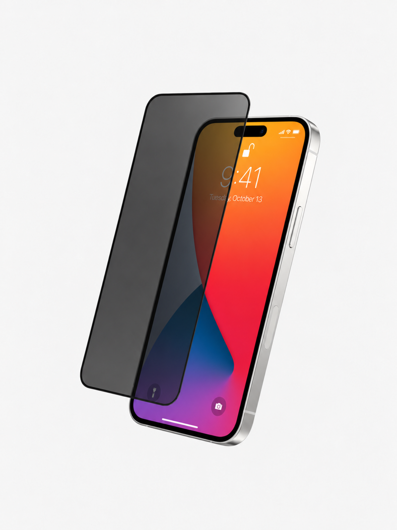 Verre trempé avec filtre de confidentialité pour iPhone — packshot