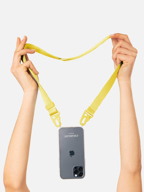 Coque Clear + Lanière Lemon