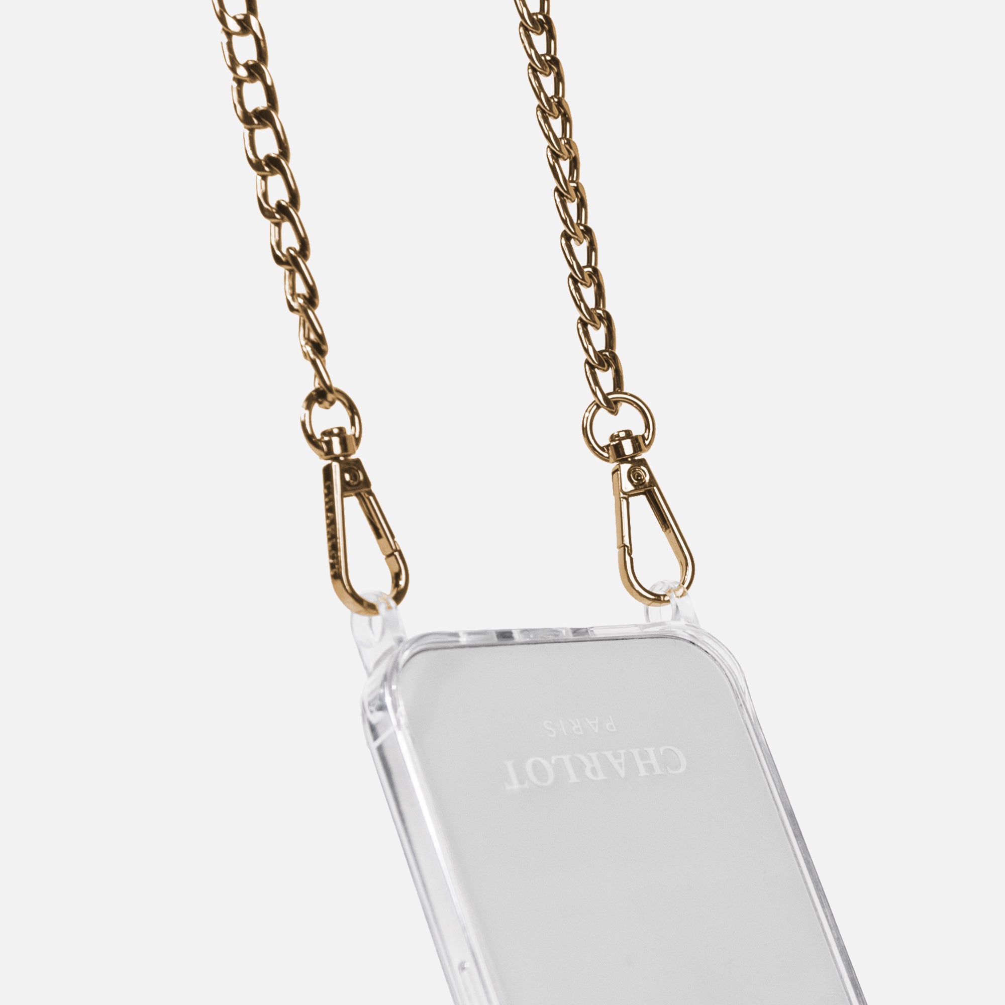 Case Clear + Gold Chain 