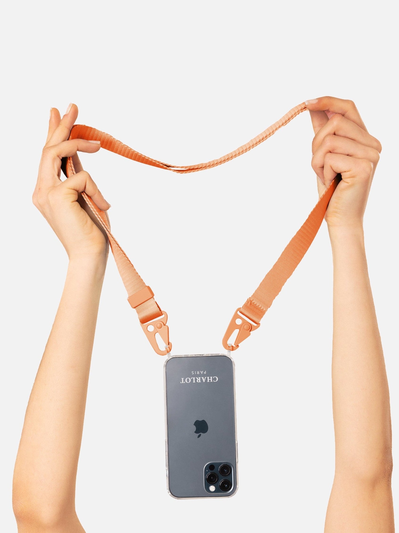 Coque Clear + Lanière Burning Sand