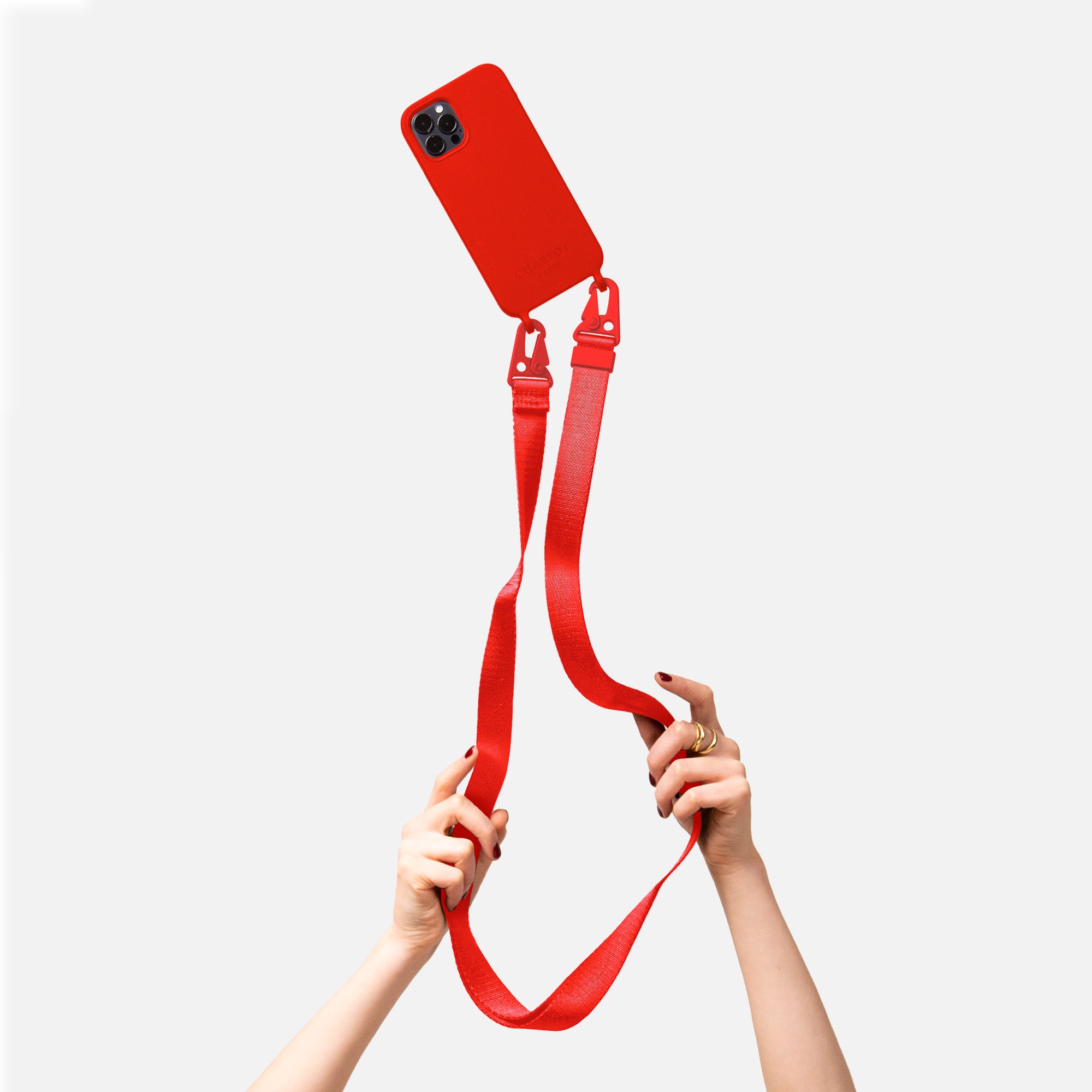 Coque Silicone Red + Lanière