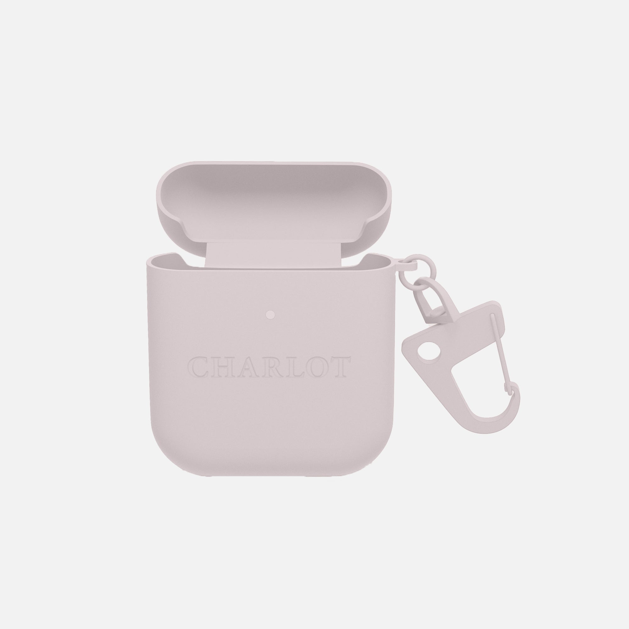 Custodia per AirPods in silicone rosa cipria (1a e 2a generazione)